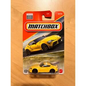 Matchbox 2023 Toyota GR Supra Yellow Die Cast Car 43 of 125